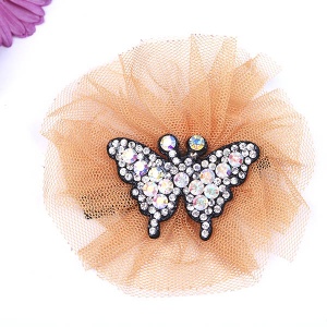  Заколка-уточка, метелик сітка, гірчичний 176-2 фото в интернет магазине канц орг
