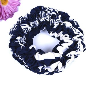  Резинка для волосся об"ємні синьо-білі,  241-2 фото в интернет магазине канц орг
