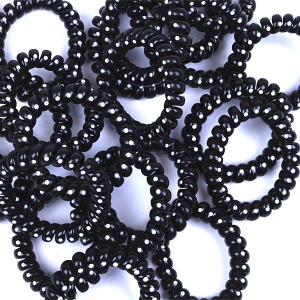  Резинка спіралька , чорна в горошок  5.5 см , 254 фото в интернет магазине канц орг
