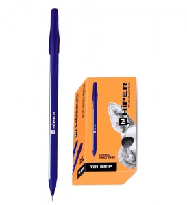  Ручка масляна "Hiper" "Tri Grip" синя HO-555--SH95 фото в интернет магазине канц орг