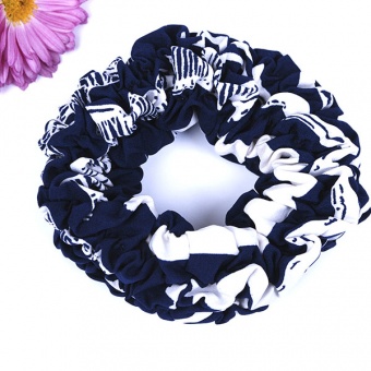 Резинка для волосся об"ємні синьо-білі,  241-2 фото в интернет-магазине Канц орг