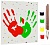  Набір: "Відбитки рук на БІЛОМУ  полотні 25*35 см"з неоновими фарбами--RR37 фото в интернет магазине канц орг