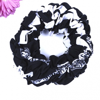 Резинка для волосся об"ємні чорно-білі,  241-3 фото в интернет-магазине Канц орг