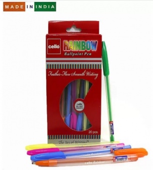 Ручка кульк./масл. CELLO "Rainbow" 1мм, СИНЯ--SH321 фото в интернет-магазине Канц орг