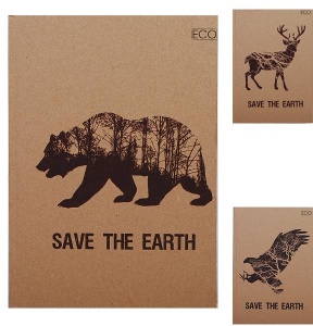 Блокнот А5, Еко папір - 96арк., тверда обкл. Серія  Save the Earth"БН-031-МВ фото в интернет магазине канц орг