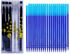  Набір: Ручки пиши-стирай сині"Smile" DSCN9197 (12шт)+ стрижні 40 (шт) фото в интернет магазине канц орг