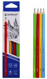  Олівці графітні 12 шт. HB "Acmeliae", 43513 фото в интернет магазине канц орг