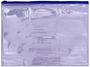  Папка-конверт бігунок, прозора. A4, синя фото в интернет магазине канц орг