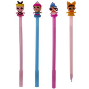  Ручка з іграшкою "Dolls", гелев., синя, DSCN9595 фото в интернет магазине канц орг