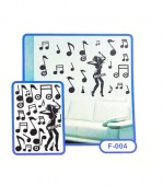  Наклейка для декору "Асорті Colour" об'ємна "MUSIC" 50*70 см, 004 фото в интернет магазине канц орг