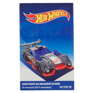  Пластилін восковий "Kite" 15кол. 225гр /HW19-087/ "Hot Wheels"---PL80 фото в интернет магазине канц орг
