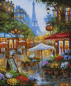  Картина за номерами  на дереві 40*50 "Париж" RAD3376 фото в интернет магазине канц орг