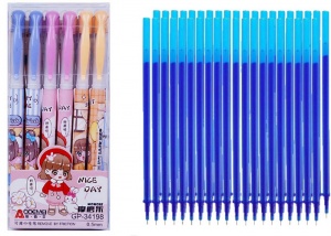  Набір: Ручки пиши-стирай сині "Nice day" (12шт)+ стрижні 40 (шт) фото в интернет магазине канц орг