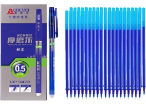  Набір: Ручки пиши-стирай сині GP-3472,(12шт)+ стрижні 40 (шт) фото в интернет магазине канц орг
