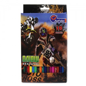  Олівці кольорові "Motocross", 1051BO_18, 18 кол. фото в интернет магазине канц орг