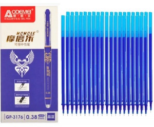  Набір: Ручки пиши-стирай сині GP-3176 (12шт)+ стрижні 40шт фото в интернет магазине канц орг