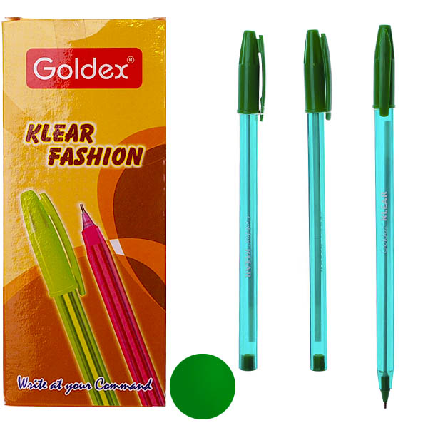 Ручка масл. Goldex "Klear Fashion #734 Індія, зелена 1,0мм