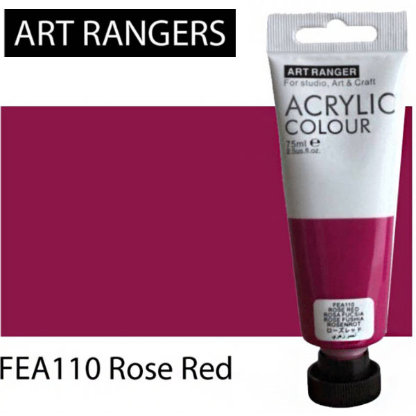 Акрилова фарба "Rose red" пласт туб, 75мл, FEA110