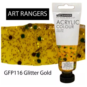 Акрилова фарба гліттер "Glitter Gold" пласт туб, 75мл, GFP116 фото в интернет магазине канц орг
