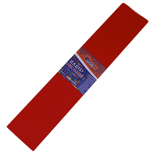 Гофро-папір 500мм/2000мм,, 55%,  червоний, №8001