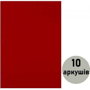  Фоаміран (флексика) темно-черв., товщ. 1,7 мм А4 ( 10 арк.) 17A4-001 фото в интернет магазине канц орг