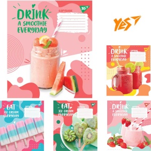  Уч Зошит 12арк// коса з додатк. лінією "YES" / /765500/ "Smoothie" фото в интернет магазине канц орг