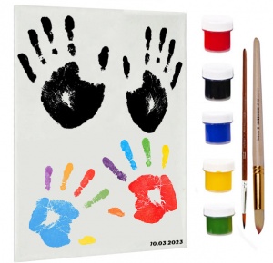  Набір для створення "Відбитки рук на БІЛОМУ полотні 30*40 см"--RR25 фото в интернет магазине канц орг