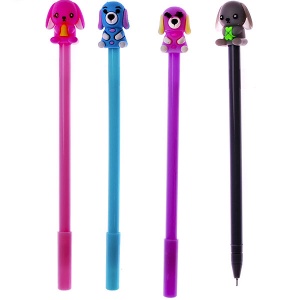  Ручка з іграшкою "Щеня" гелев., синя, DSCN9598 фото в интернет магазине канц орг