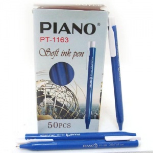  Ручка масляна автомат "Piano" синя, тригран.корп.,PT-1163 фото в интернет магазине канц орг