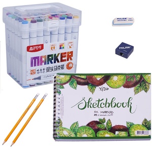  Набір " Малюємо маркерами" 48 кольорів КІВІ, A5 --MN21 фото в интернет магазине канц орг