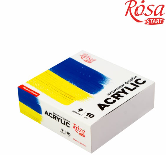  Акрилові фарби (набір) 9*10мл "Ukraine"   ROSA START /322111008/--KR199