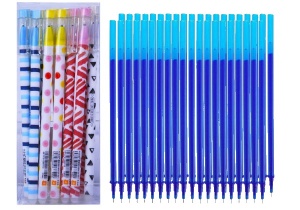  Набір: Ручки пиши-стирай сині "Abstract" (12шт)+ стрижні 40 (шт) фото в интернет магазине канц орг