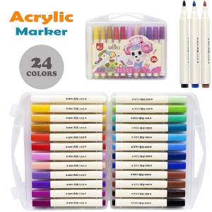  Набір акрилових маркерів 24 кольор. 256-24 у пластиковому боксі. (Д)--76280A фото в интернет магазине канц орг