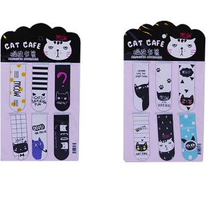  Закладка-магніт "Кішки", 6шт, 2*12см,HX2271-3 фото в интернет магазине канц орг