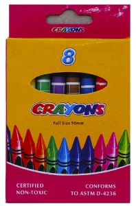  Крейда воскова Crayons, набір 8 кол. 0,9*80мм,8496-8 фото в интернет магазине канц орг