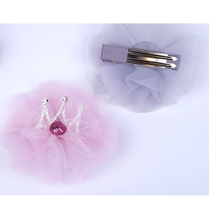  Заколка-уточка фатин рожевий, корона 161-1 фото в интернет магазине канц орг