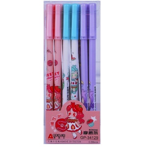  Ручка пиши-стирай синя "Girl"  0,38мм ,GP-34129 фото в интернет магазине канц орг