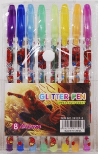  Ручки гел. ( набір), глітер"Spider-Man" 8 цв. 5676-8 фото в интернет магазине канц орг