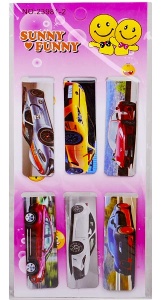  Закладка-магніт "Авто", 6шт, 2*12см, 23981-21 фото в интернет магазине канц орг