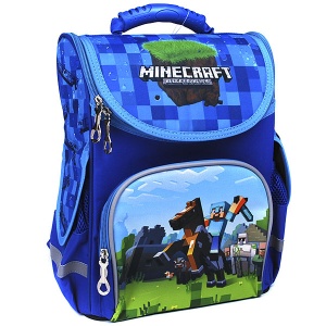  Ранець-короб  ортопедичний 34*26*15см, "Minecraft" синій 988984 фото в интернет магазине канц орг