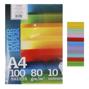  Папір кольоровий Color Paper  (10 кол.) А4 , 80г/м2 , 100 арк.ПК-10/100 фото в интернет магазине канц орг