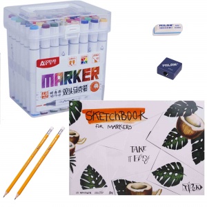  Набір " Малюємо маркерами" 48 кольорів , A4 --MN14 фото в интернет магазине канц орг