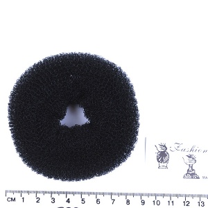  Бублик для волосся 7.5 см, чорний , 237-2 фото в интернет магазине канц орг