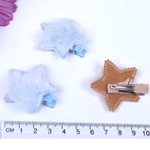  Заколка-уточка, зірки пухнасті блакитні 167-1 фото в интернет магазине канц орг