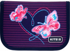  Пенал "Kite" /K21-622-3/ 1 від., 2 відв., без напов. Butterflies (47294)--ps378 фото в интернет магазине канц орг