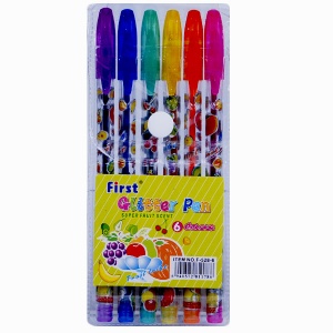  Ручки гелеві (набір), "Glitter pens" 6шт,.528-6--ng602 фото в интернет магазине канц орг