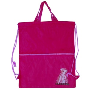  Сумка-мішок, з кишенею на блиск, нейлон ,2-54, 45*35см, рожева№18 фото в интернет магазине канц орг