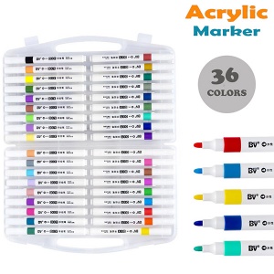  Набір акрилових маркерів 36 кольорів BV-892-36 у пластиковому боксі.--76278 фото в интернет магазине канц орг
