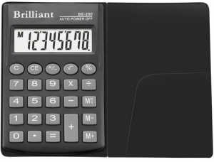  Калькулятор Brilliant BS-200 C карман.8-разр, ПВХ обложка фото в интернет магазине канц орг