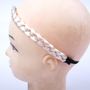  Пов'язка на грецьку зачіску косічка з волосся  біла  696-5 фото в интернет магазине канц орг